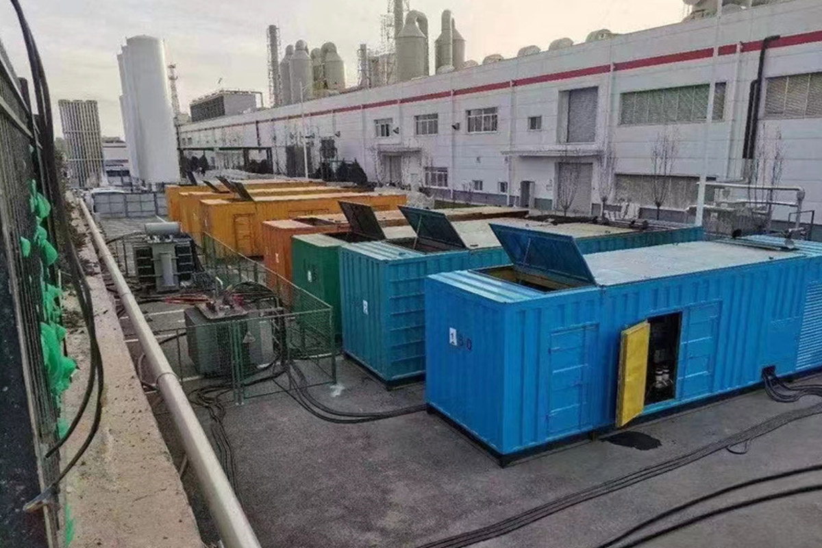 德宏发电机租赁施工现场